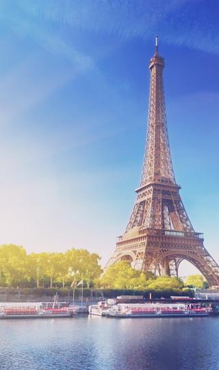 浪漫迷人的巴黎埃菲尔铁塔美景