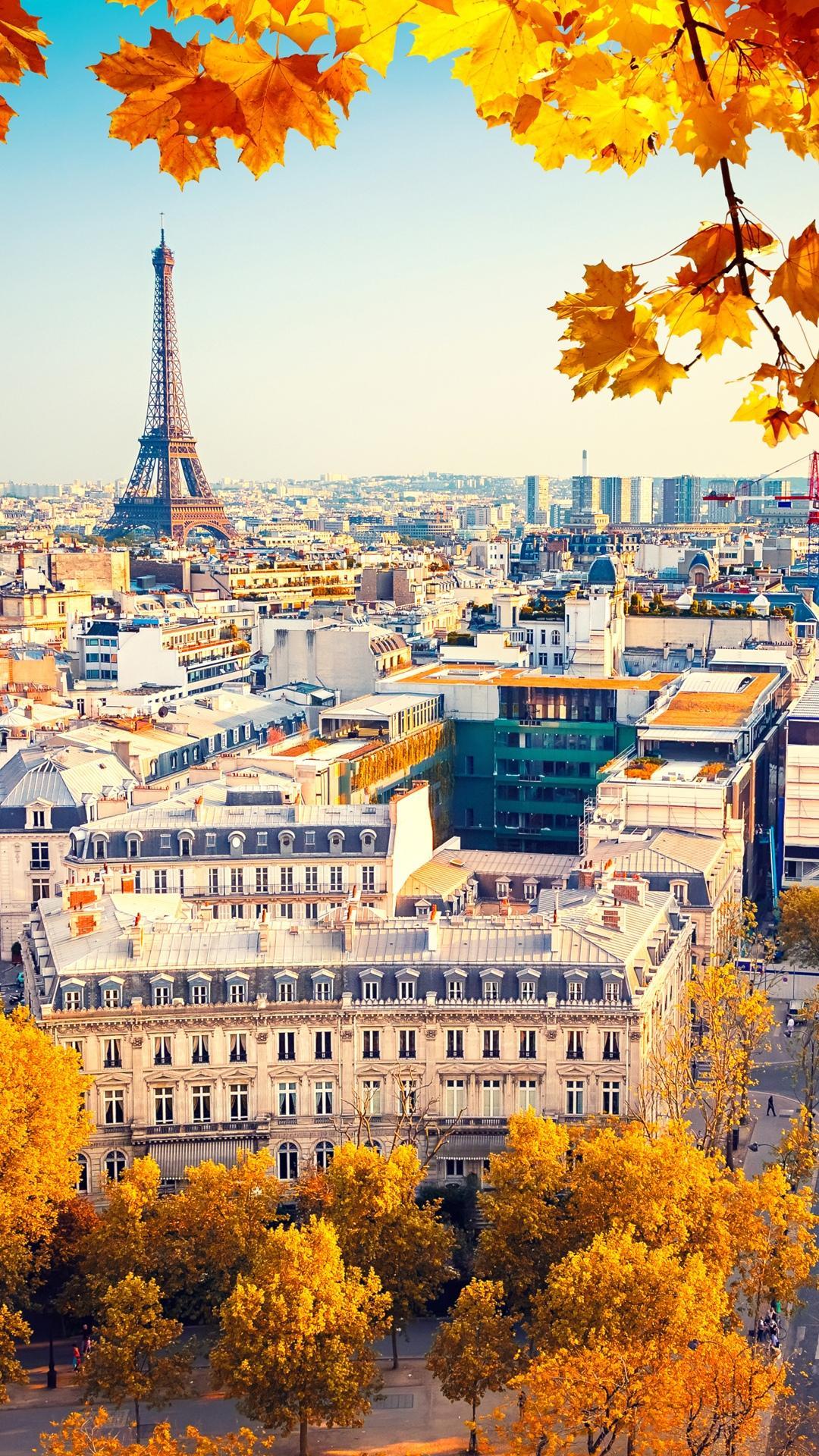 巴黎秋季浪漫唯美城市风光