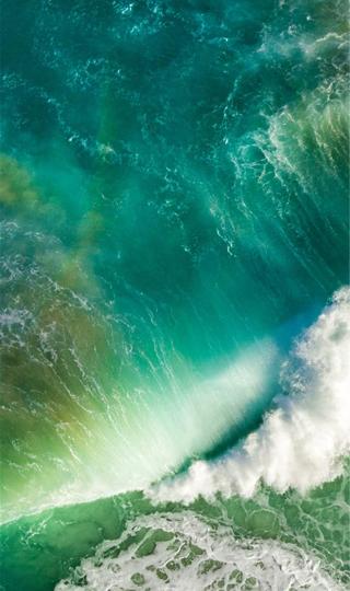 漂亮的的海浪绿高清iPhone7壁纸