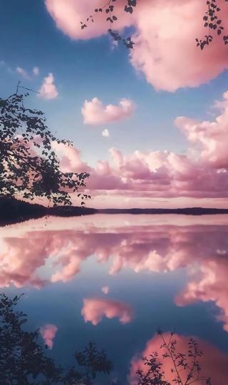 仙气十足的粉色云朵