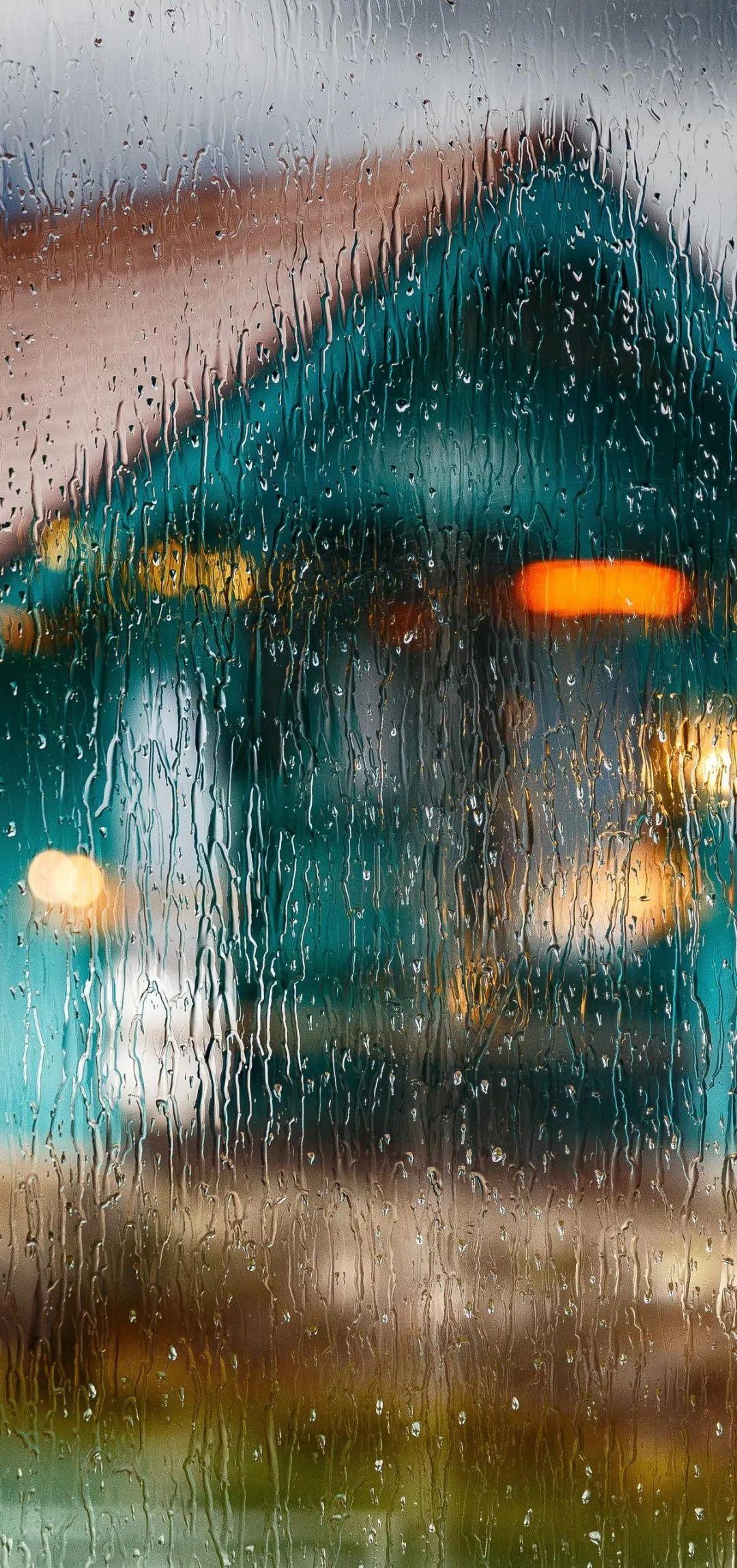 雨天窗外的小屋唯美手机壁纸下载