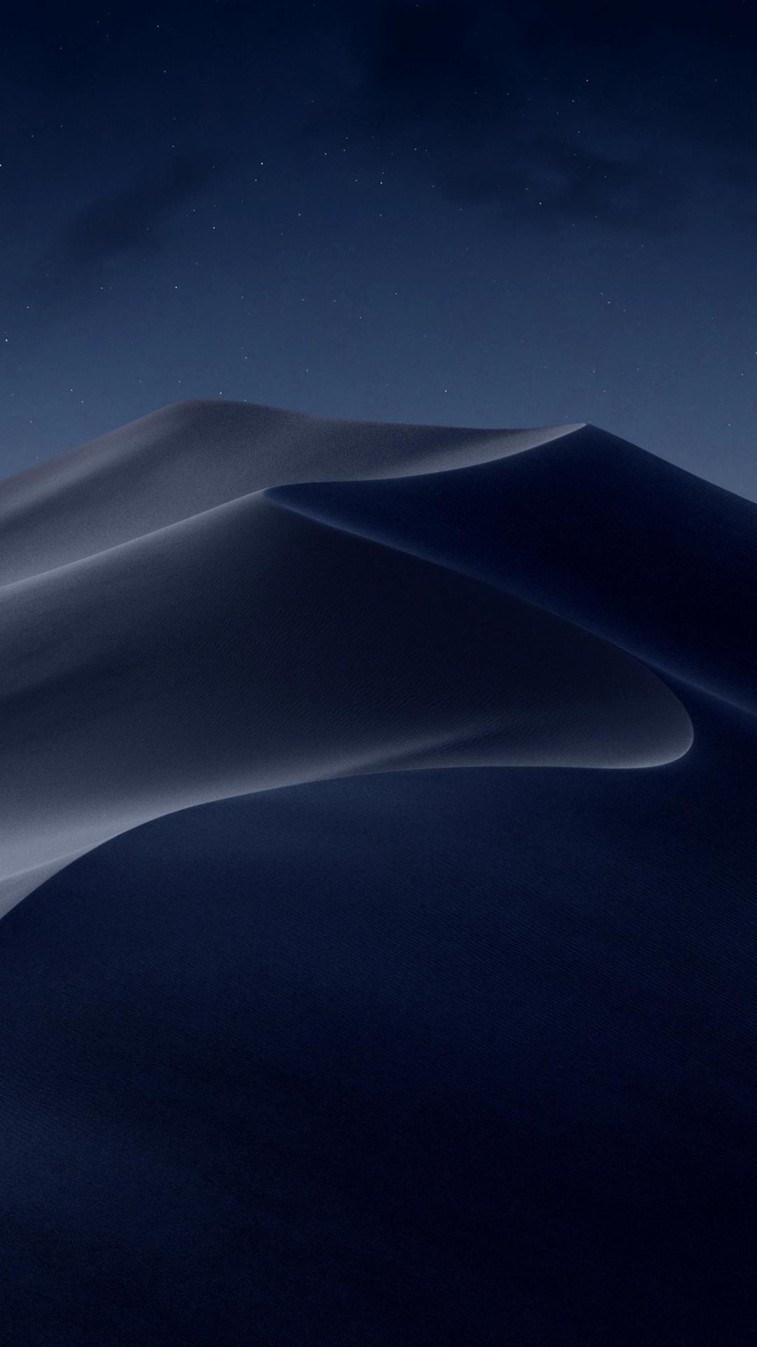 苹果MacOS Mojave 夜晚沙漠风景手机壁纸