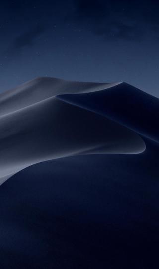 苹果MacOS Mojave 夜晚沙漠风景手机壁纸