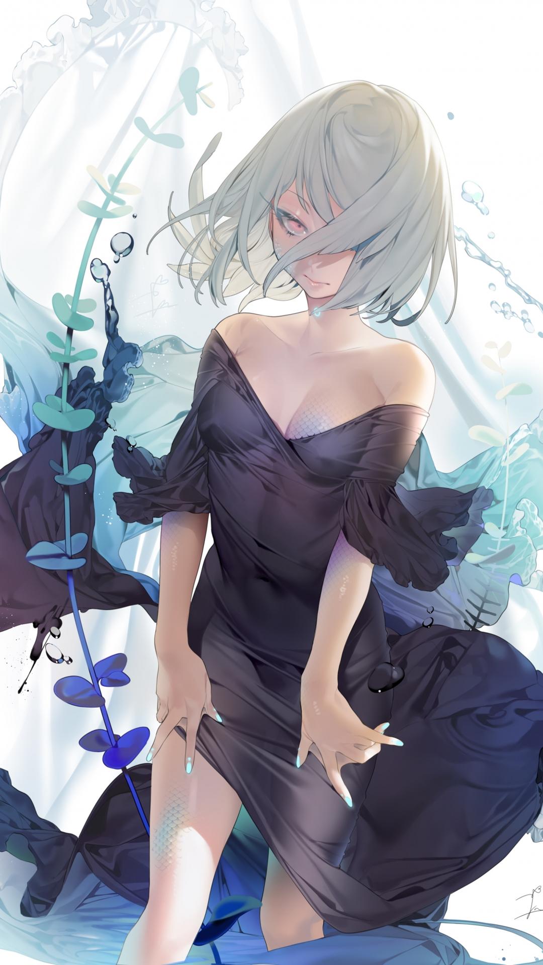 动漫女郎美人鱼手机壁纸