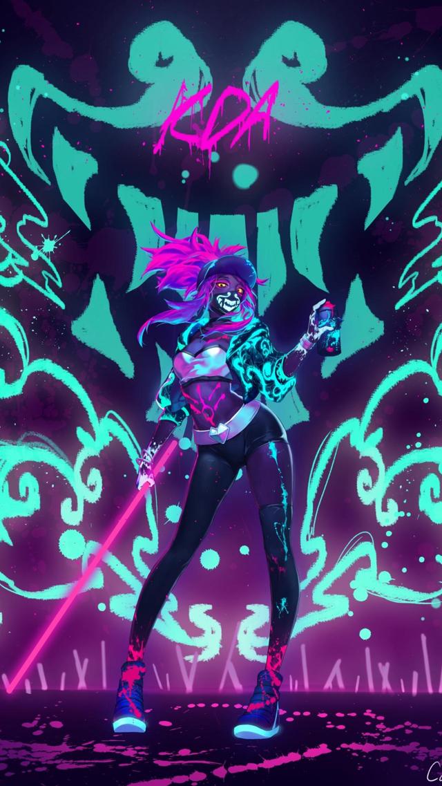 KDA Akali 英雄联盟手机壁纸