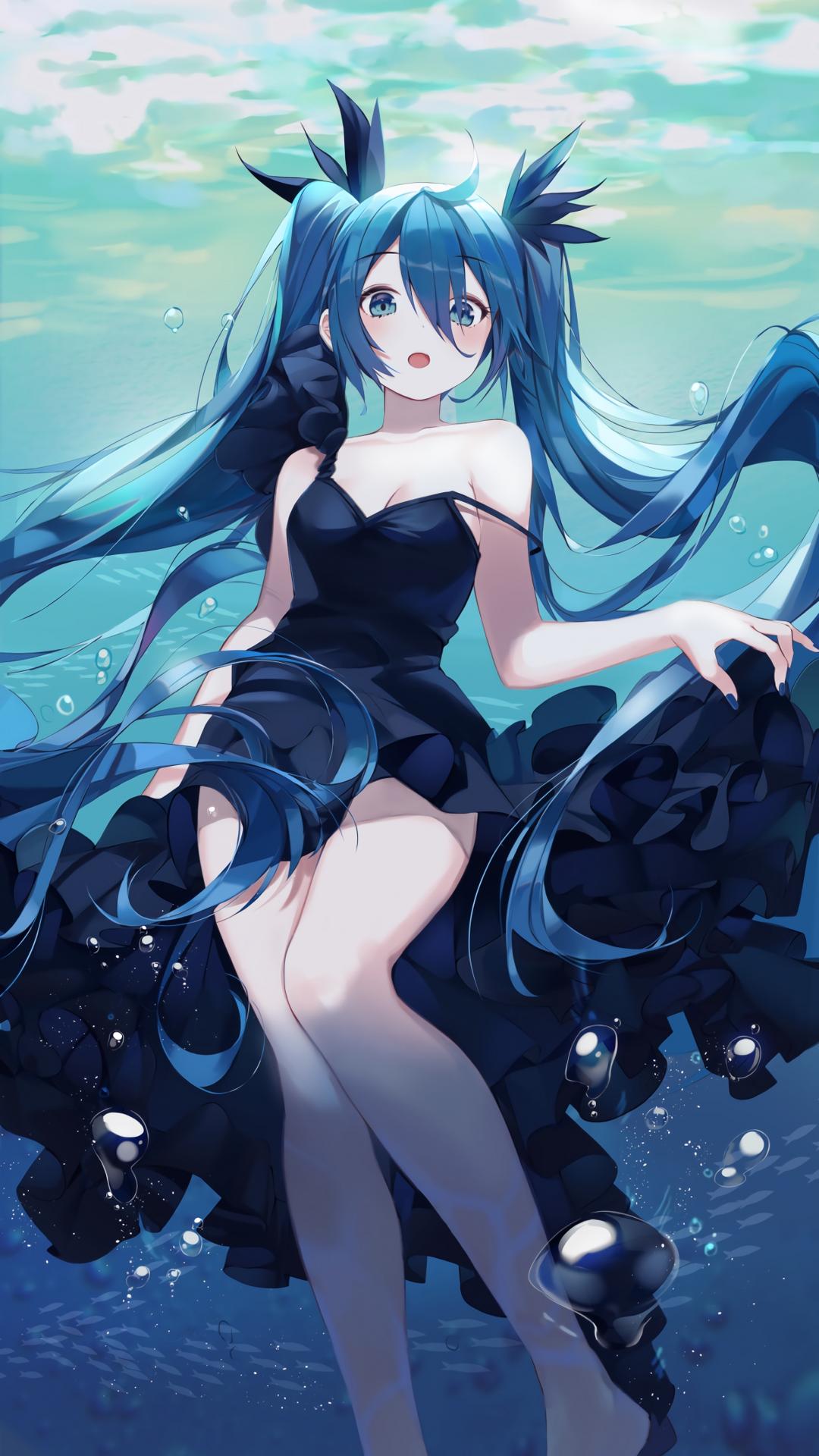 深海少女 初音未来手机壁纸竖屏动漫美女