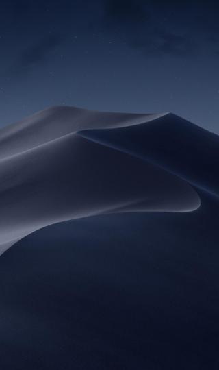 苹果macOS Mojave iPad壁纸 晚上沙漠风景