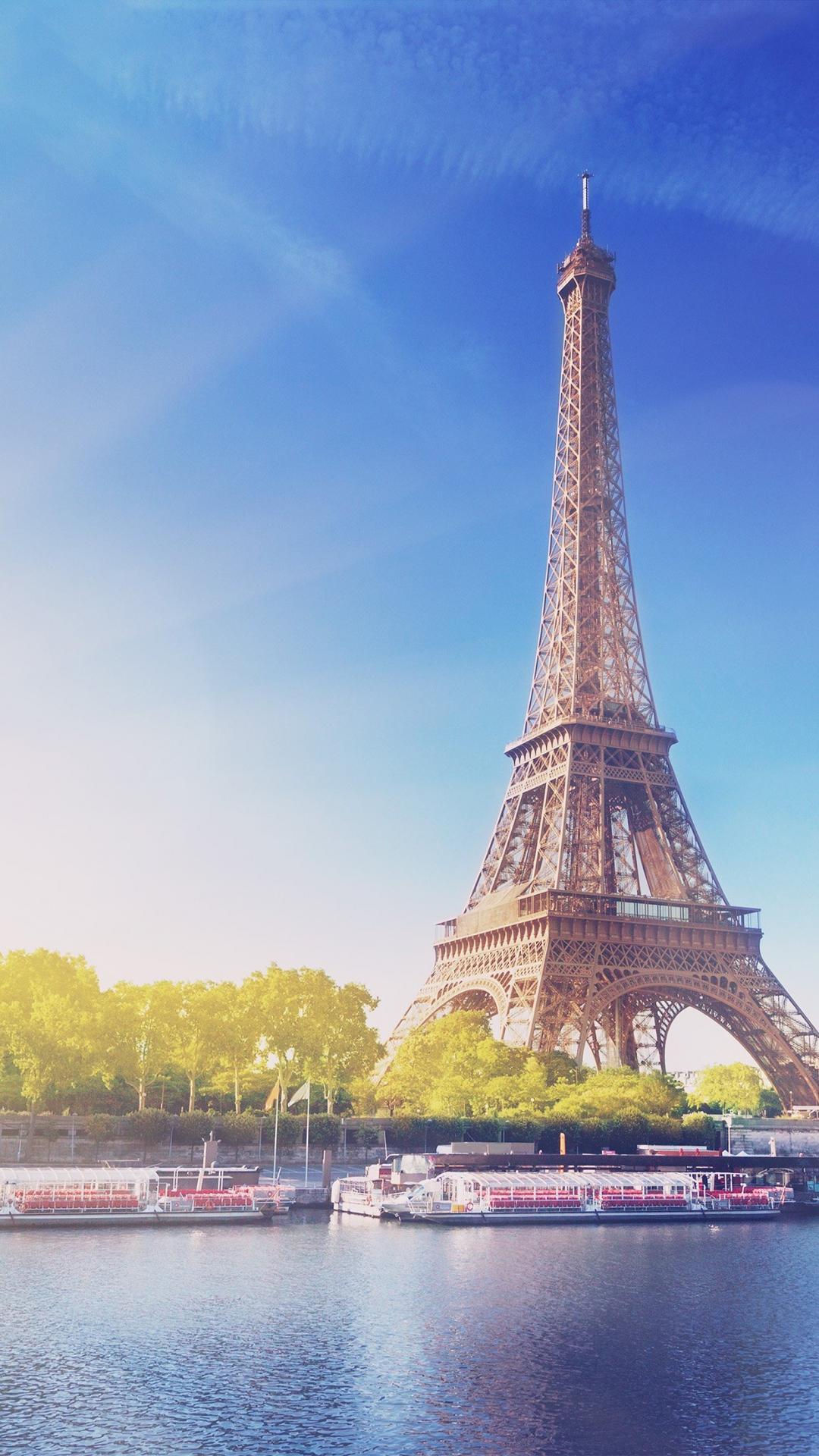 浪漫迷人的巴黎埃菲尔铁塔高清手机壁纸