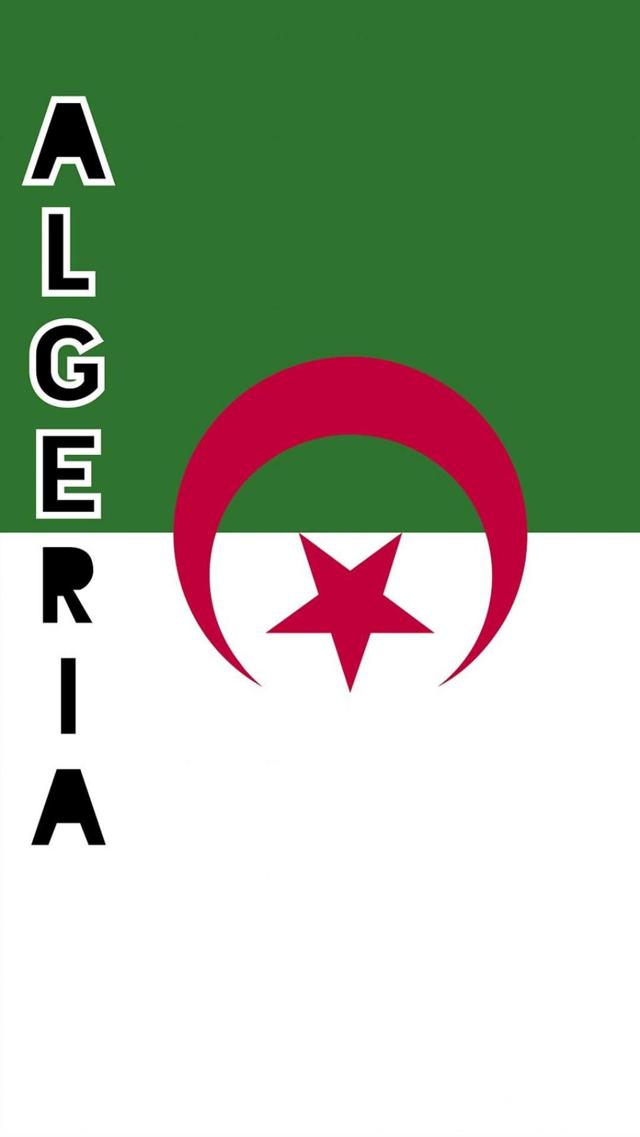 精美2020东京奥运会阿尔及利亚国旗手机壁纸图片