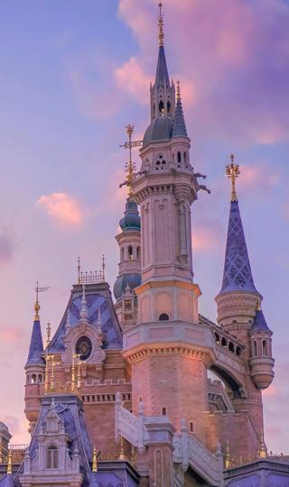 精美迪士尼浪漫城堡梦幻写真背景图