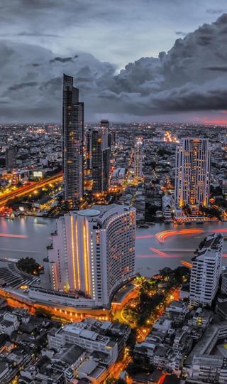 大都市曼谷中央公园建筑风景高清壁纸