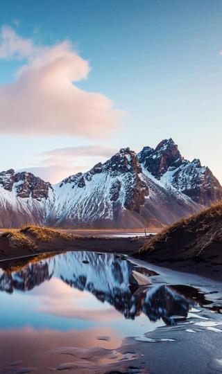 冰岛的西角山手机背景下载