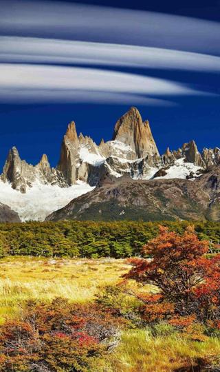 精美阿根廷菲茨罗伊山自然风光