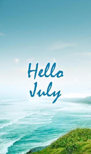 七月的大海,你好手机壁纸图片