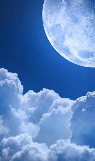 美丽迷人的超级月亮手机壁纸图片下载
