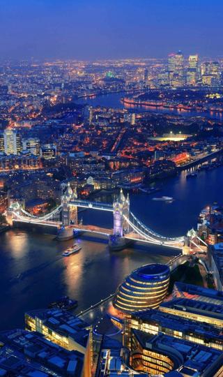 英国伦敦的夜景手机壁纸图片