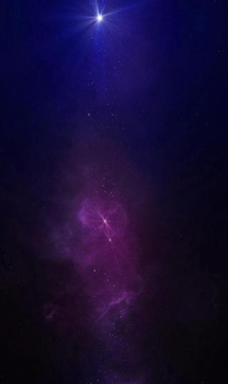 好看的紫色星系之星壁纸图片