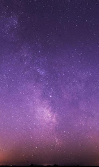 高清紫色夜空星星银河手机壁纸图片