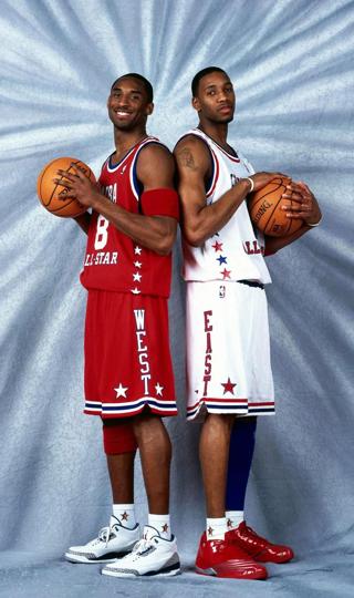 NBA火箭队球星麦迪麦蒂T-Mac全明星与科比合影高清壁纸
