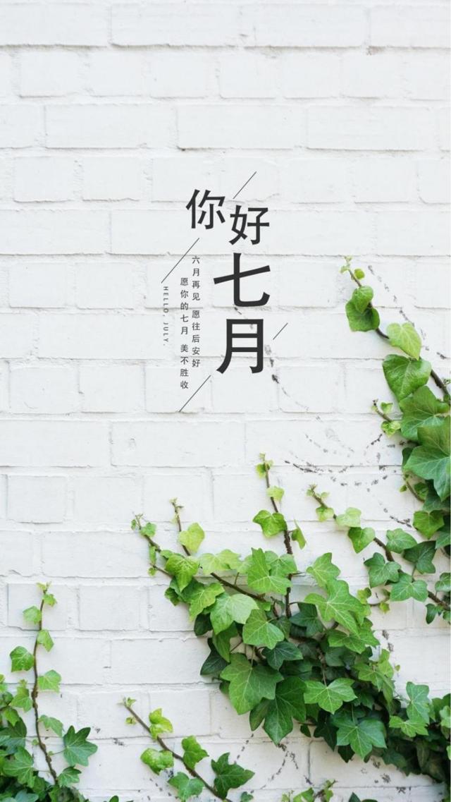 好看的你好7月小清新景色手机壁纸大图