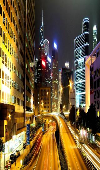 香港城市之夜手机壁纸图片