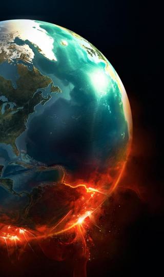 地球星球爆炸图片壁纸