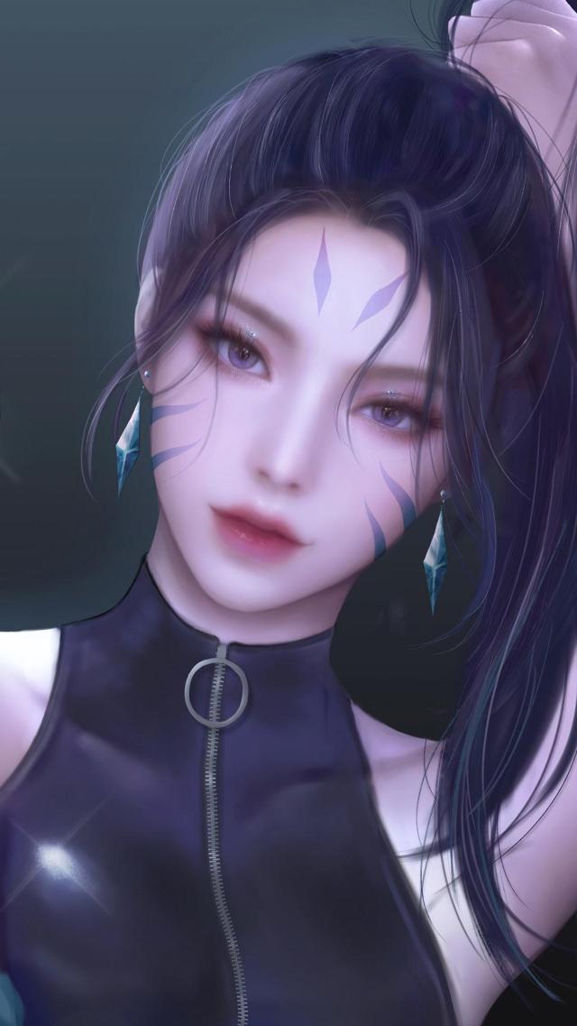 好看的英雄联盟LOL虚空之女 KDA THE BADDEST 同人 卡莎壁纸图片