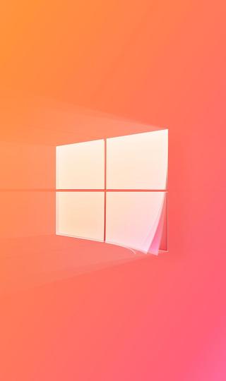 橙色Windows 10手机壁纸图片下载