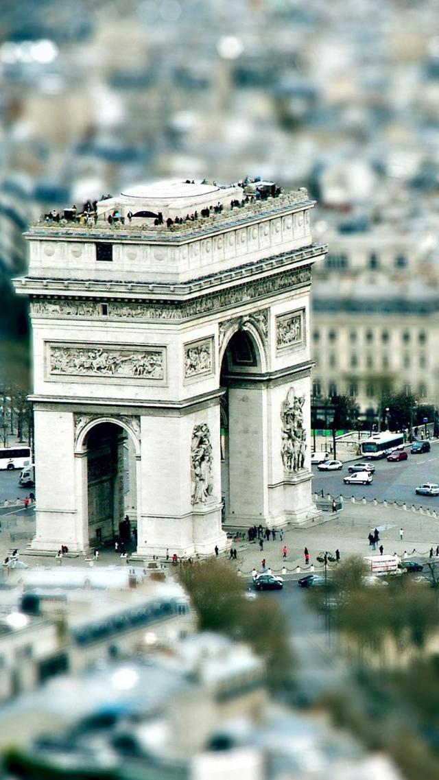 巴黎弧形背景图