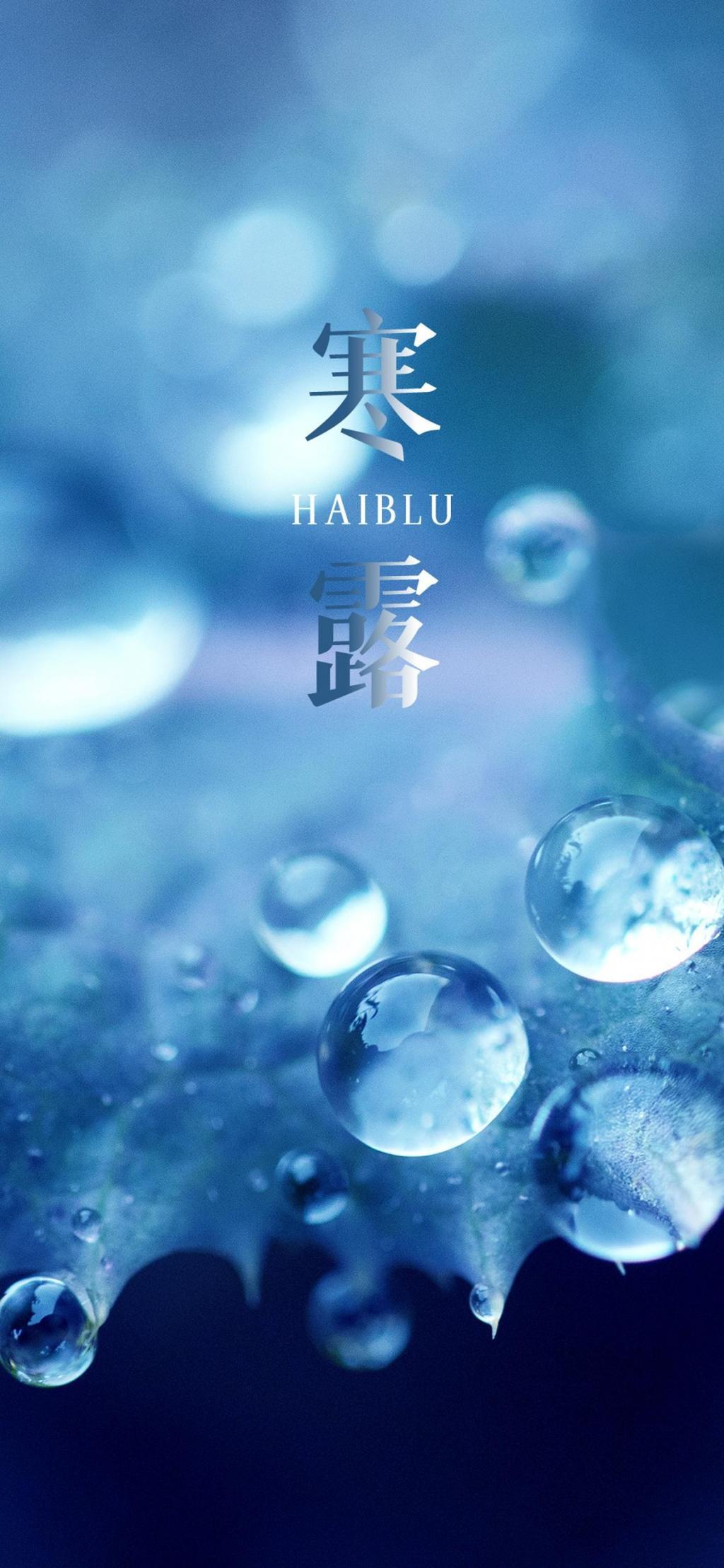 2021寒露节气水珠壁纸
