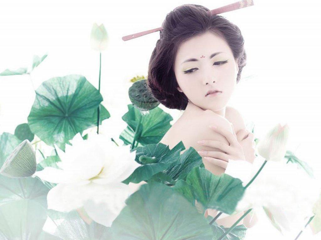 出水芙蓉的古典美女壁纸2