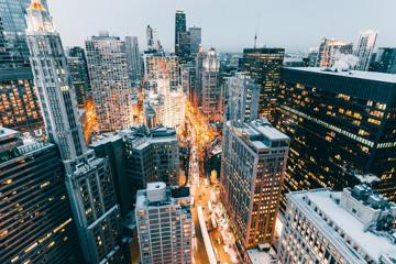 美国芝加哥城市建筑风景桌面壁纸图片