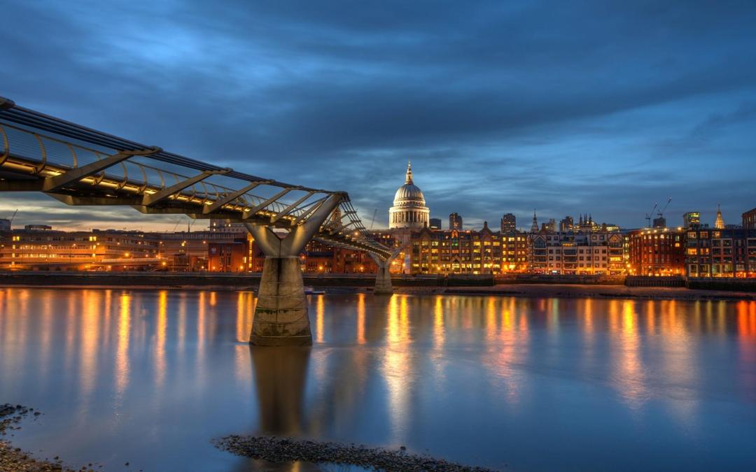 伦敦千禧桥夜景壁纸大图