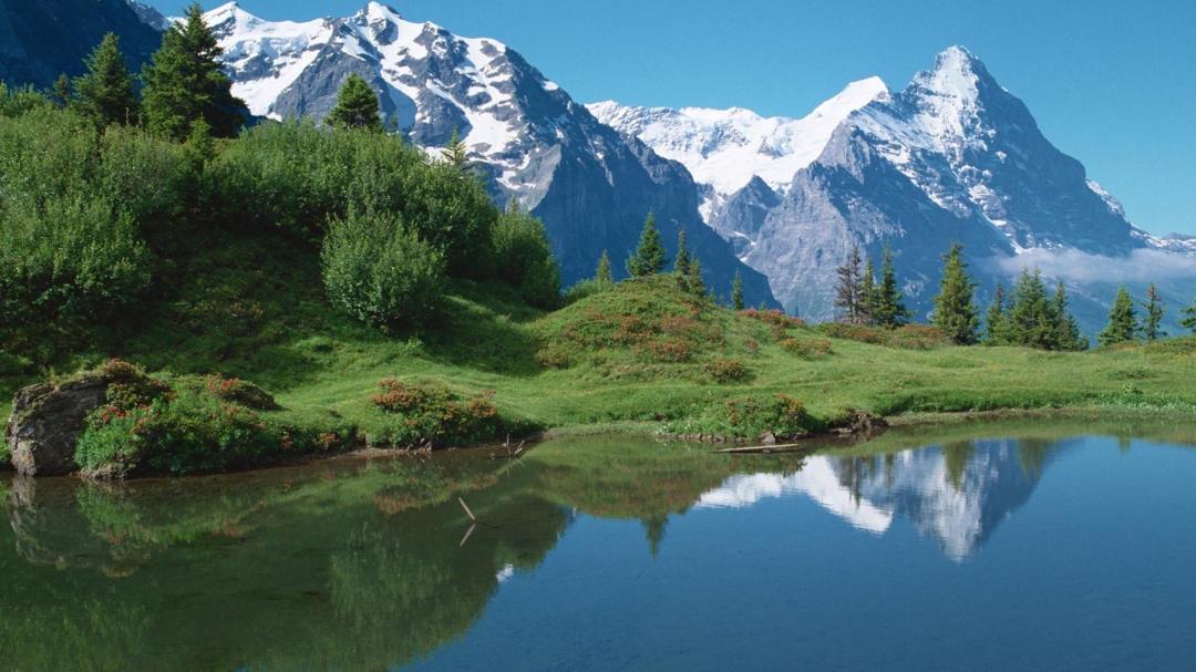 美丽的阿尔卑斯山高清风景桌面壁纸