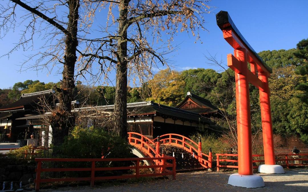 日本京都下鸭神社红叶壁纸