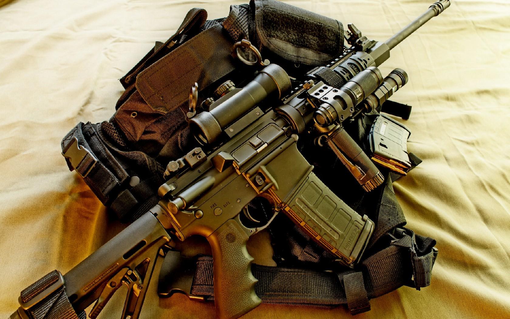 AR-15自动步枪高清壁纸1