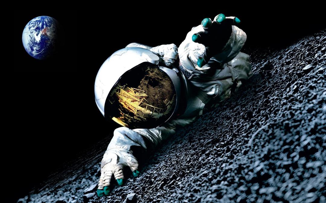 月球上的宇航员高清壁纸