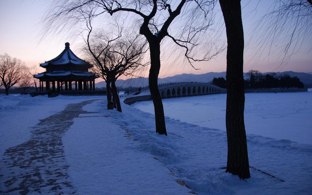 北京颐和园雪景风景壁纸高清大图