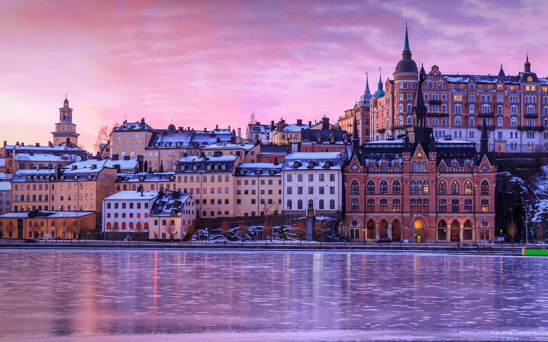 冬秀斯德哥尔摩城市建筑壁纸