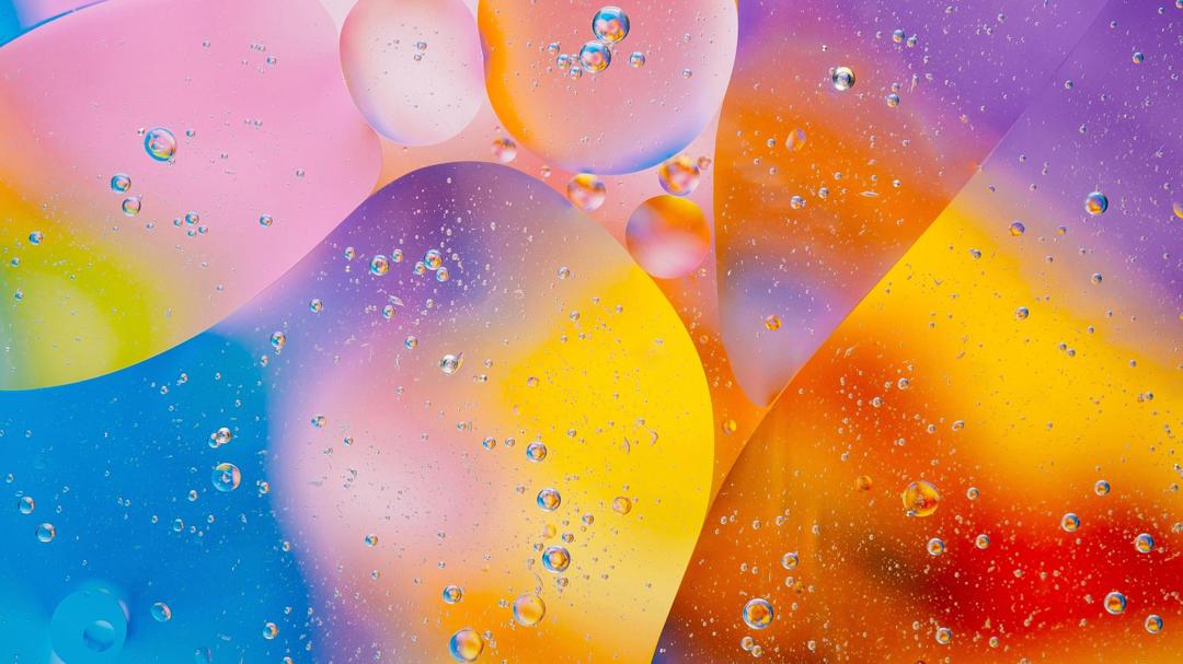 彩色水气泡背景图片壁纸