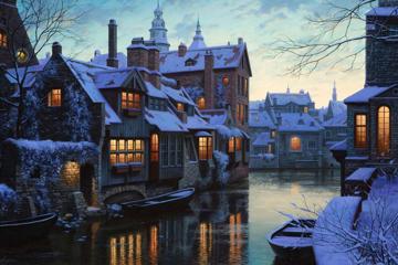 冬天浪漫城市风景图片