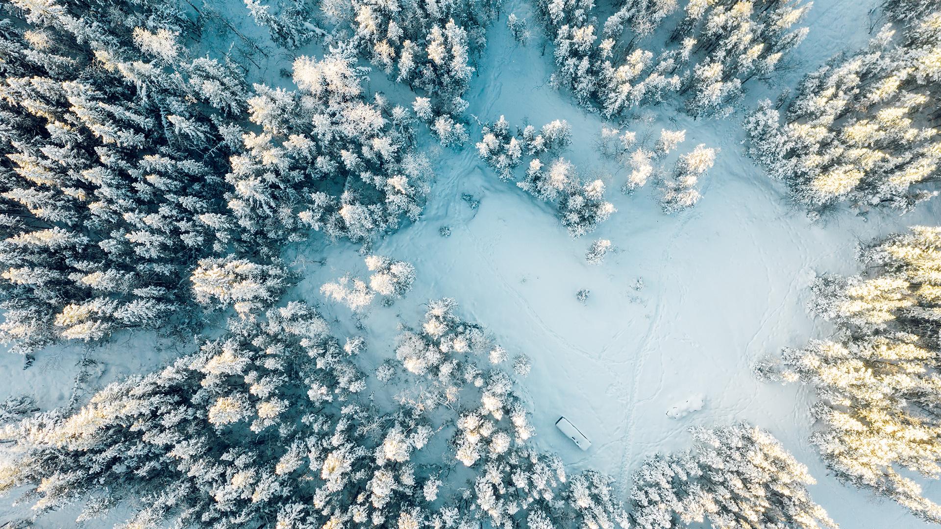 俯瞰大雪风景壁纸高清电脑桌面壁纸4