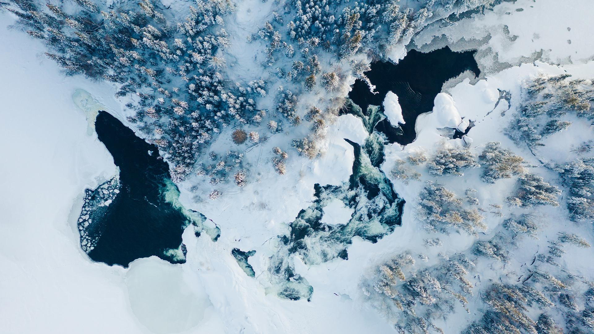 俯瞰大雪风景壁纸高清电脑桌面壁纸1