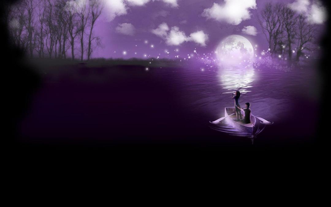 紫色梦境风景图片