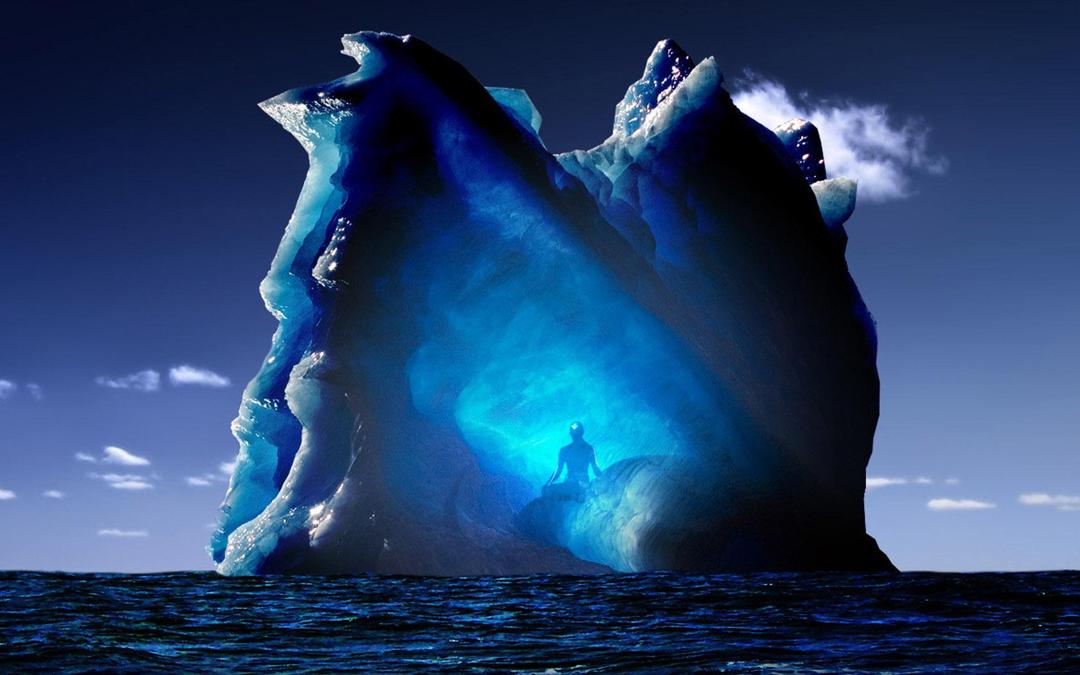 大海冰山风景桌面背景