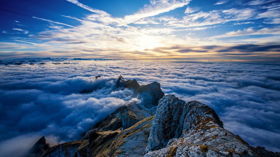 阿尔卑斯山山峰风景壁纸