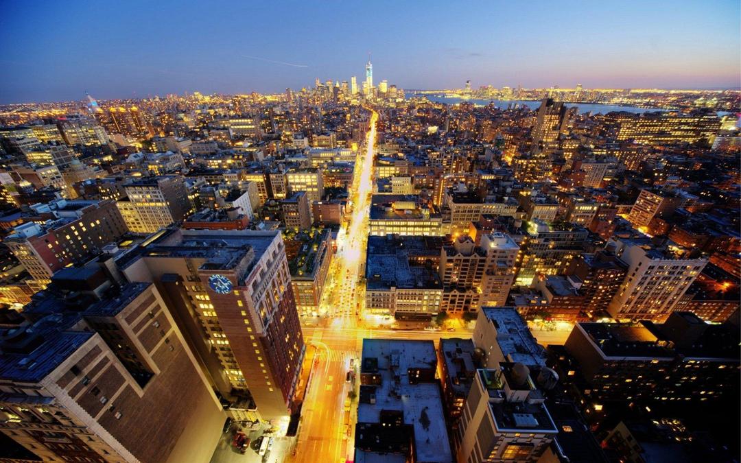 美国纽约曼哈顿夜景高清壁纸图片