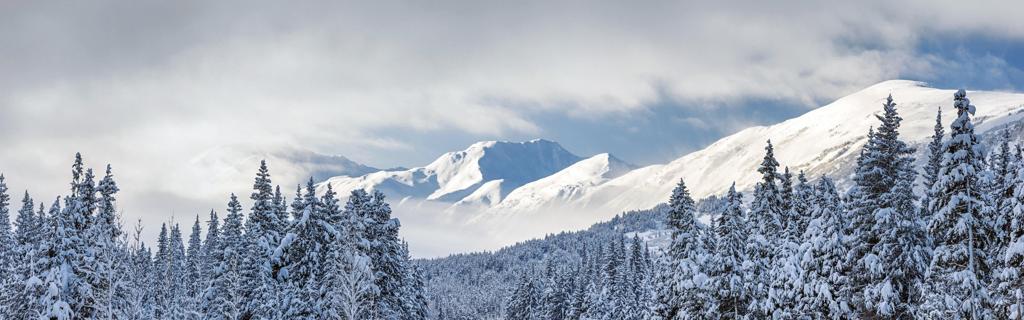 冬天的雪景3840x1200全景壁纸高清下载