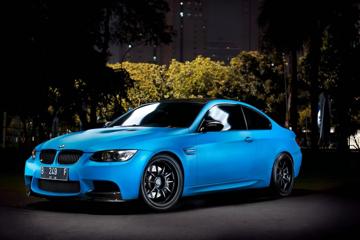 BMW,M3,蓝色宝马汽车,调优,夜晚,城市图片