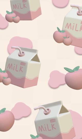 水蜜桃牛奶图片